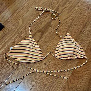 cute striped bikini top